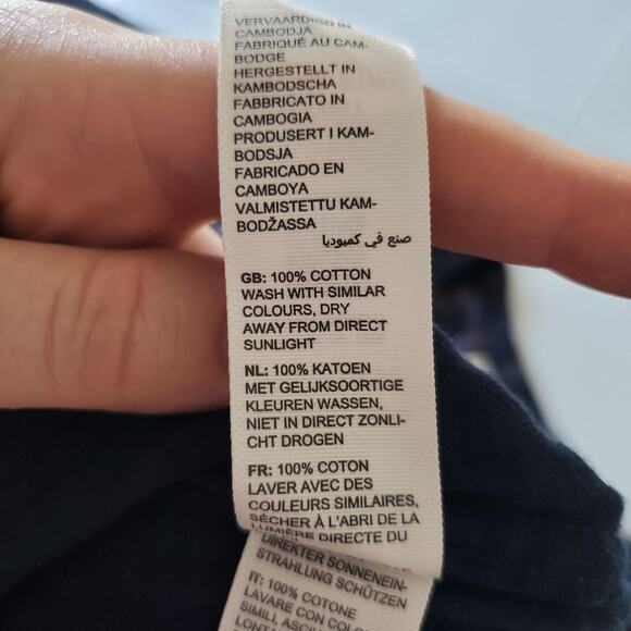 FatFace Shirt Womens 2XL Navy Blue Plaid Long Sleeve Button Front Whimsigoth - Picture 7 of 8